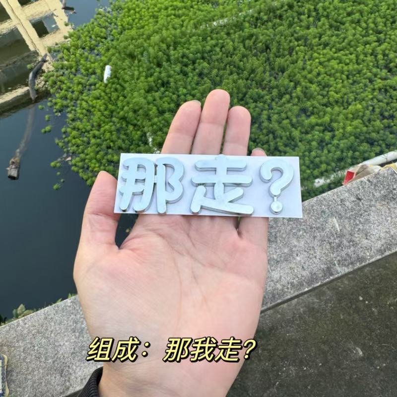 大众车标那W走那我走3D立体车标