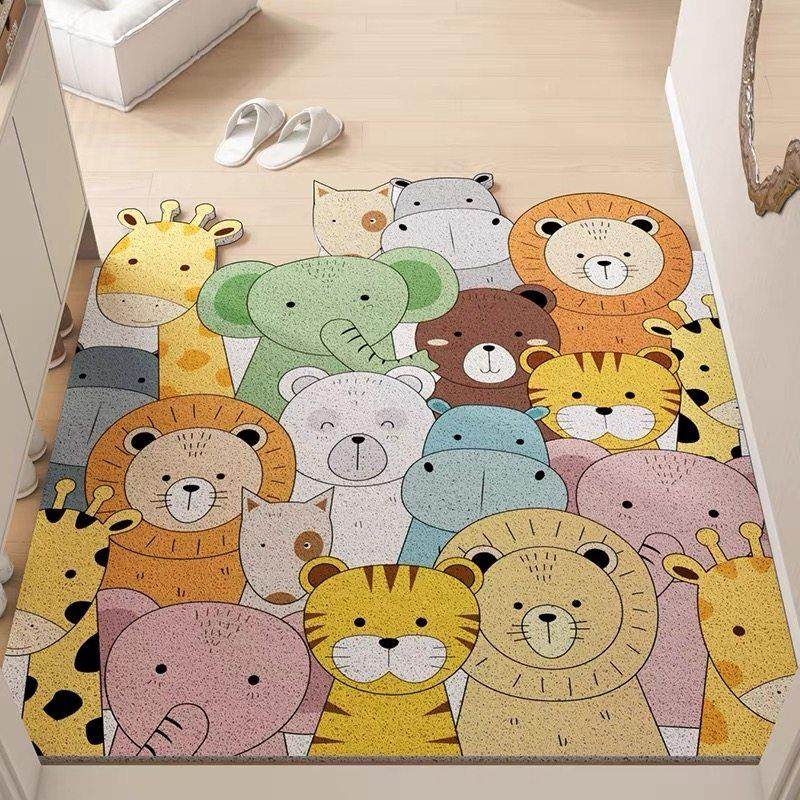 卡通动物丝圈入户门垫刮泥蹭土进门脚垫玄关门口防滑垫家用可裁剪,居家布艺,入户地垫,淘宝优惠券,粉丝福利购,淘宝优惠卷