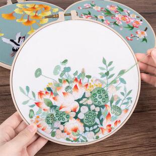 平安符刺绣diy手工制作自绣初学者材料包团扇苏绣戳戳乐古风礼物