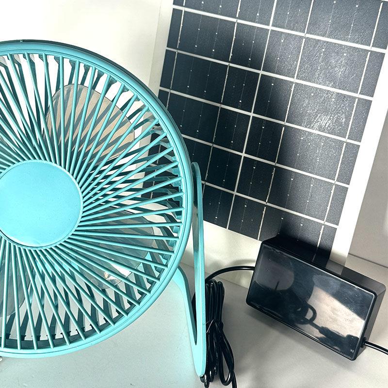 USB插电款桌面小风扇6寸可配太阳能板和储能宝户外居家多用静音扇