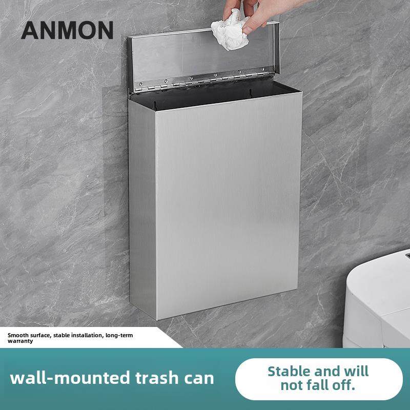 厨房垃圾桶挂桶不锈钢挂式橱柜门卫生间厕所壁挂式收纳桶家用浴室