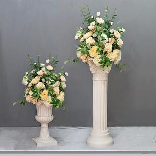 婚礼道具罗马柱花盆道路指南花球橱窗车展活动场地装饰插花假花