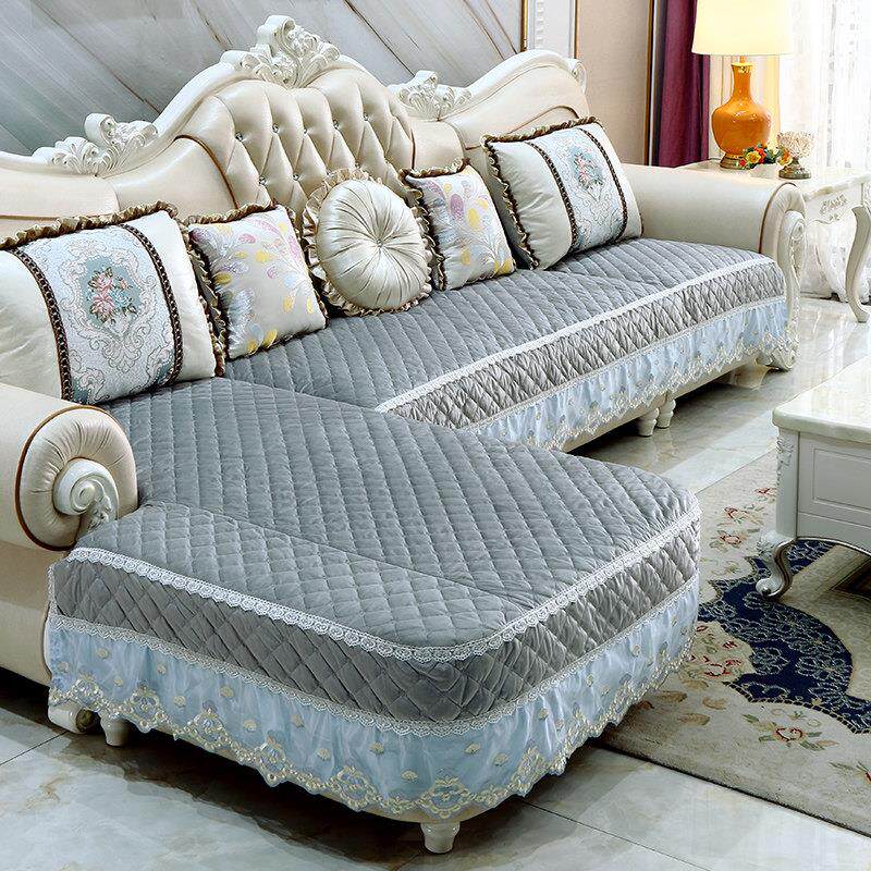 欧式沙发垫防滑毛绒简约现代沙发套保护罩四季通用全包坐垫套定做