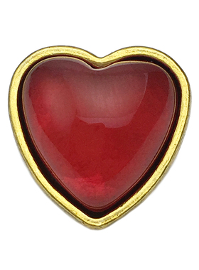 金属红色紫色桃心爱心钮扣女士西装外套大衣毛衣百搭心形装饰扣子