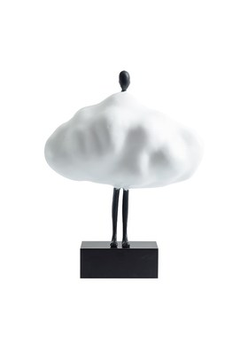 客厅电视柜装饰品摆件高级感小众创意云朵人物样板间酒柜壁龛摆设