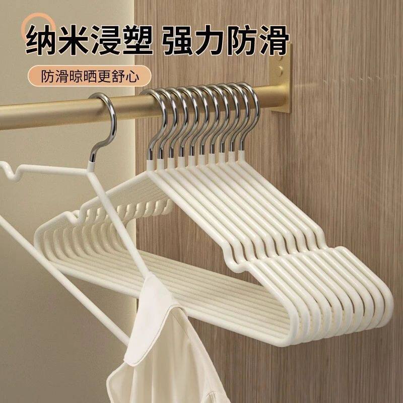 衣架家用挂衣加粗加大加厚无痕防滑成人衣服架子宿舍用学生晾衣撑