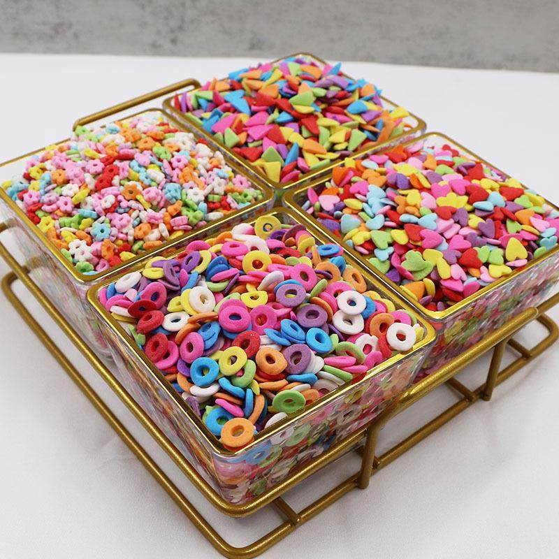 蛋糕装饰西班牙切片小薄片糖果彩色花朵五角星圆片爱心糖珠圆圈糖