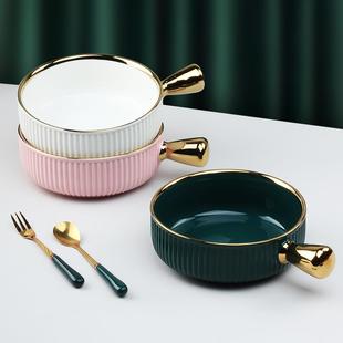 创意陶瓷烤碗烤箱专用烘焙焗饭碗北欧泡面甜品碗家用沙拉碗盘大号