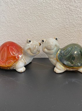 乌龟果盘家用客厅茶几海龟瓷盘钥匙收纳盆子创意镇宅装饰陶瓷摆件