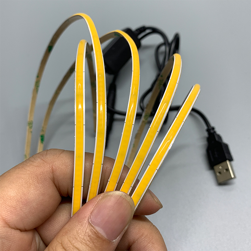 cob5V自粘低压灯带DIY月亮灯氛围灯月球灯usb电脑桌面led灯条柔性