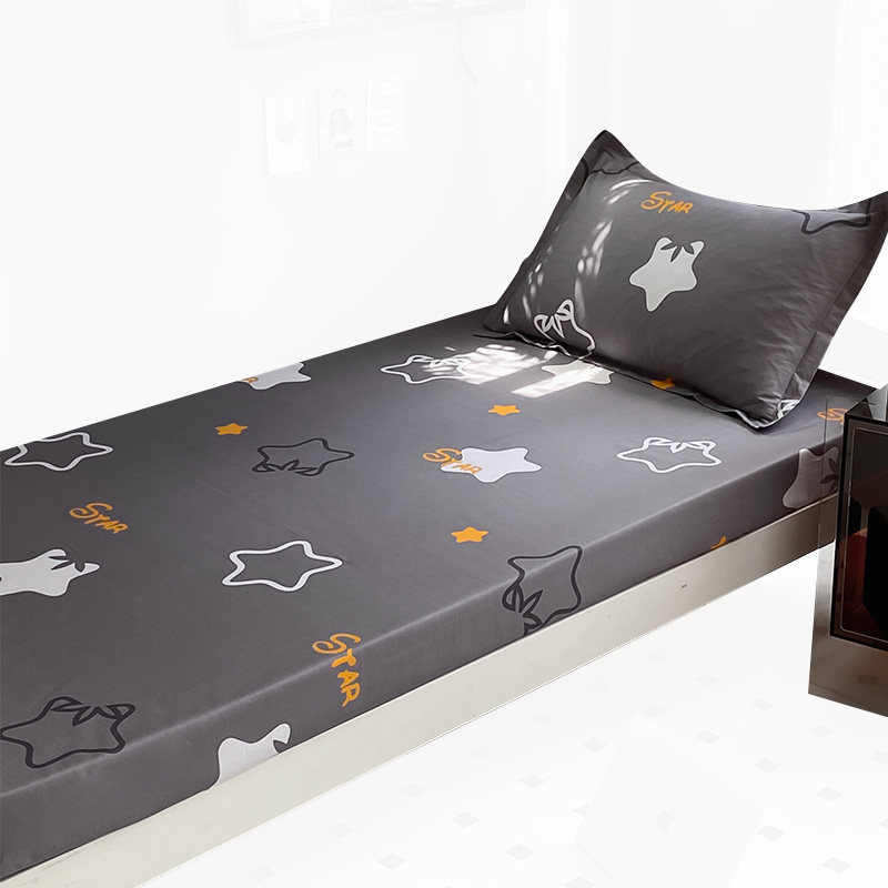 学生宿舍上下铺纯棉床笠单件0.9m/1*1.9米纯棉床罩棕垫薄垫床垫套