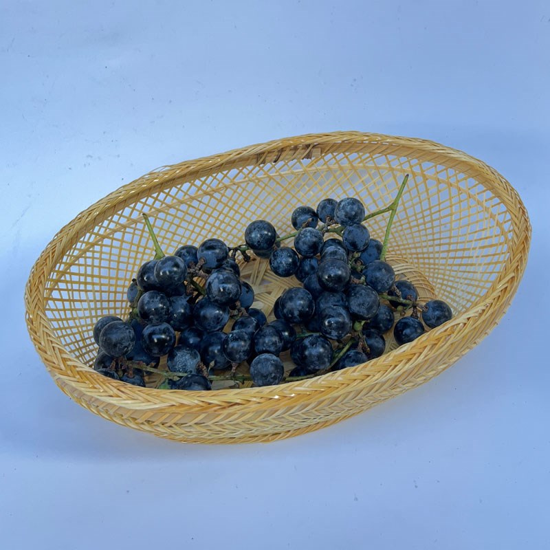 收纳筐水果篮果盘零食竹筐收纳篮纯手工竹编家用