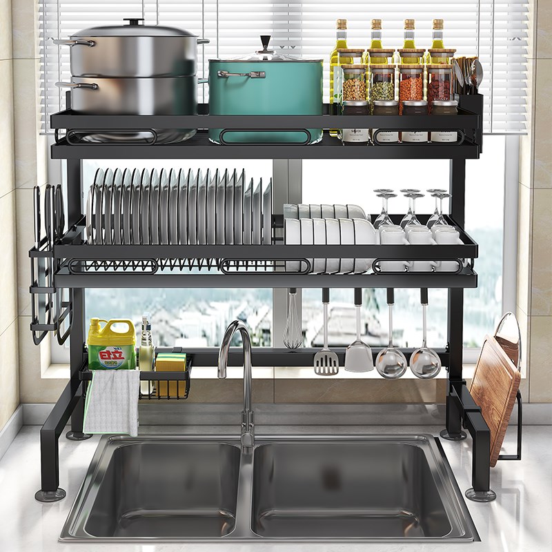 合美宜厨房水槽置物架多功能洗碗架子水池放碗碟盘收纳碗架沥水架