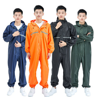 养殖场连体防护服防水防臭养猪工作服防尘饲养员专用全身衣雨衣男