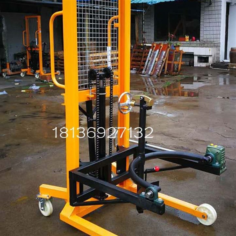 厂家供应 手动油桶装卸车 电子称油桶翻转车 电子秤油桶车