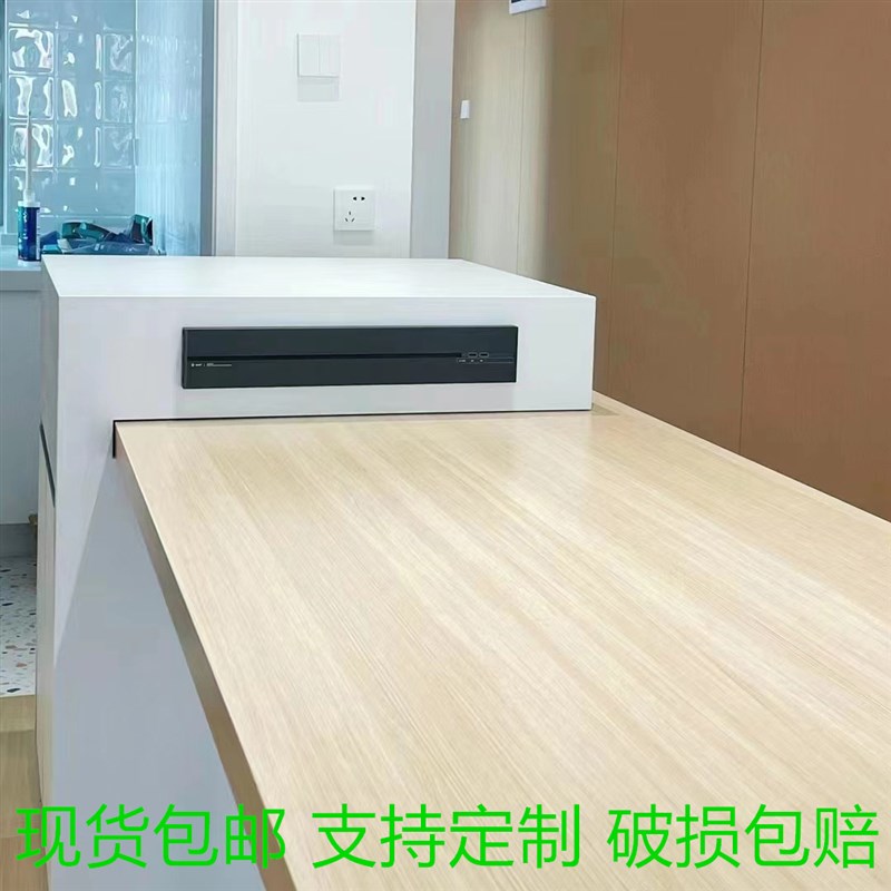 白色岩板岛台台面加工茶几电视柜圆餐桌面家用石板长方形吧台岛台