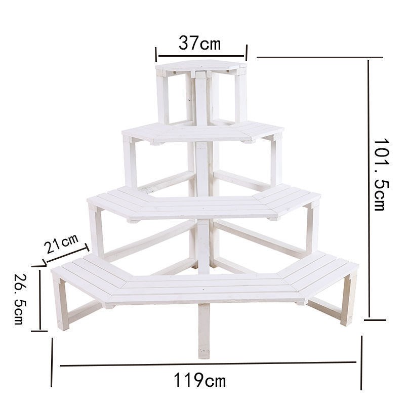 室内实木三角花架阳台拐角多层客厅直角多肉植物架卧室转角墙角架