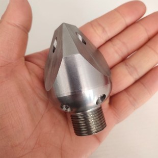 0.3KG小穿刺高压疏通下水管道清淤泥喷头疏通机车配件不锈钢M22