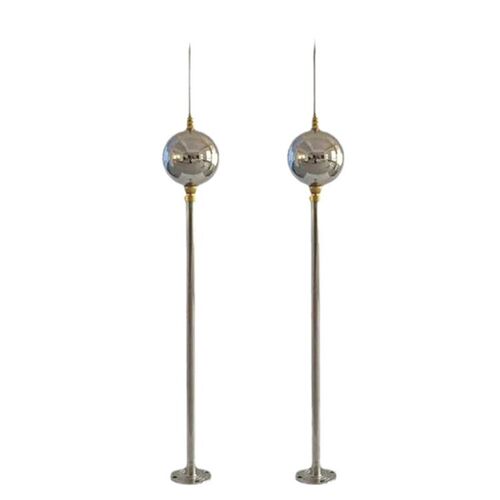 1米单球形避雷针 球形优化接闪器 单球形不锈钢避雷针