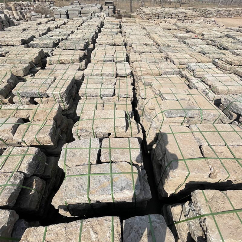 旧石板农村民间老石条 园林庭院仿古景区铺路石 台阶石 老石板