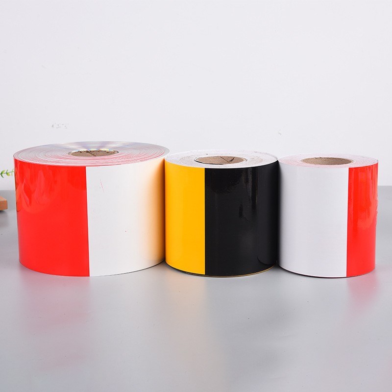 钢管免漆贴红白黄黑外架安全警示贴纸工地施工钢管警示贴