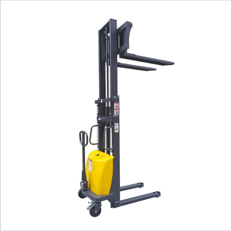 半电动堆高车电动堆垛车物流装卸搬运升降车手动行走电动升降叉车