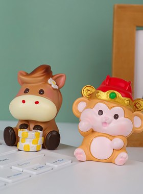 全越十二生肖摆件可爱办公室工位桌面小摆件家居玄关装饰节日礼物