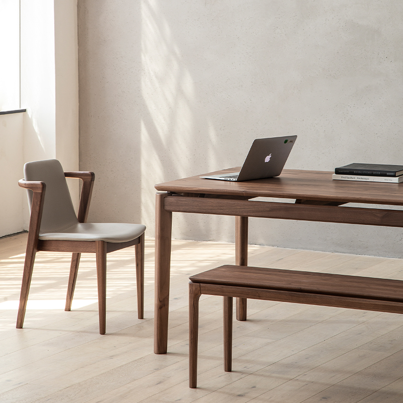 空谷工作台 致家家居 北欧实木办公桌简约会议桌 大写字台大书桌
