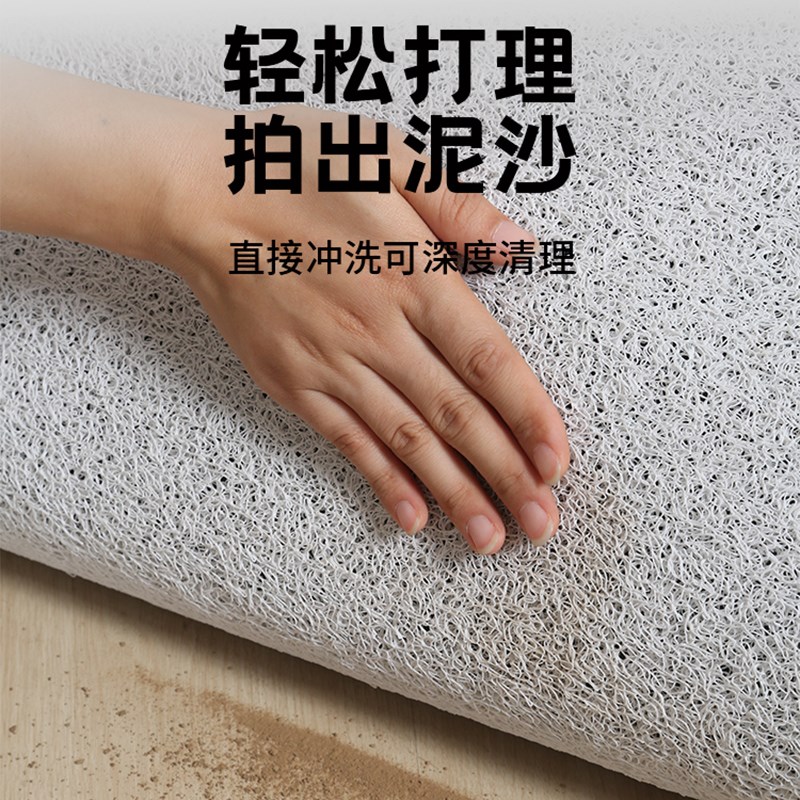 平安喜乐新中式入户门地垫丝圈进门玄关门口地毯一冲即净除尘脚垫