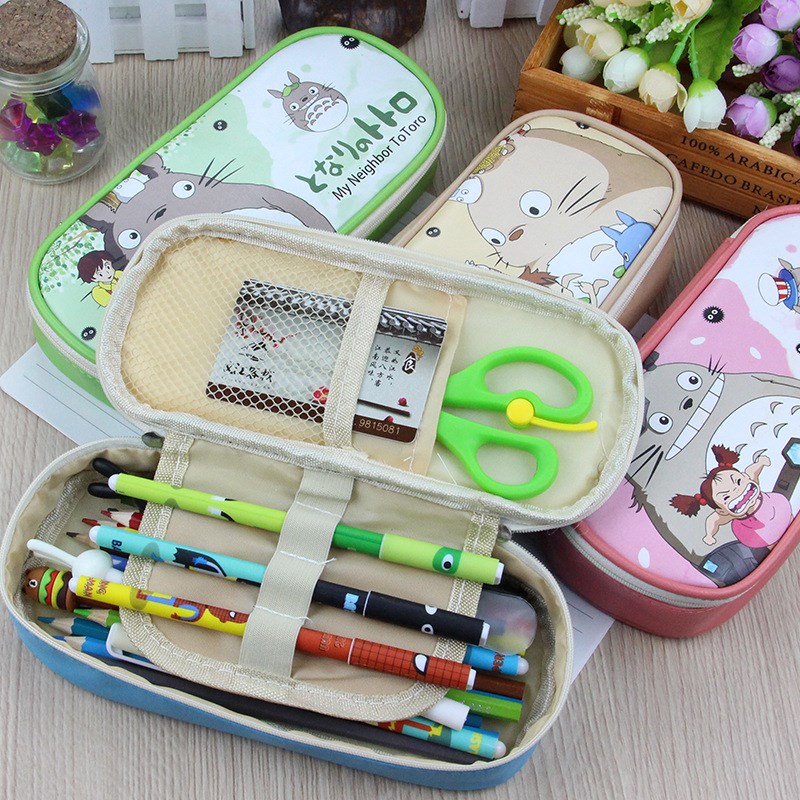 韩国文具盒可爱创意卡通动物大容量笔袋笔盒皮质pu铅笔盒学生笔袋