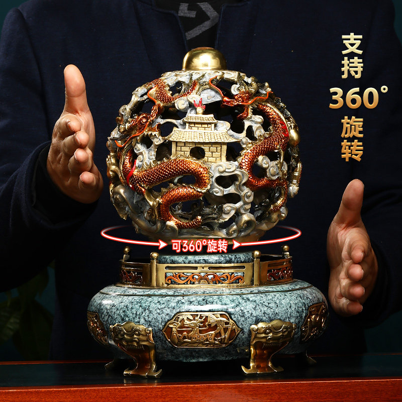 九转乾坤铜鼎摆件招财客厅老板办公桌酒柜装饰品高端大气开业礼物