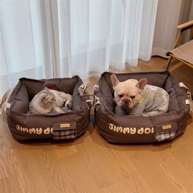 耐脏四季狗窝提手猫窝秋冬牢固保暖长方形泰迪法斗宠物床沙发包邮