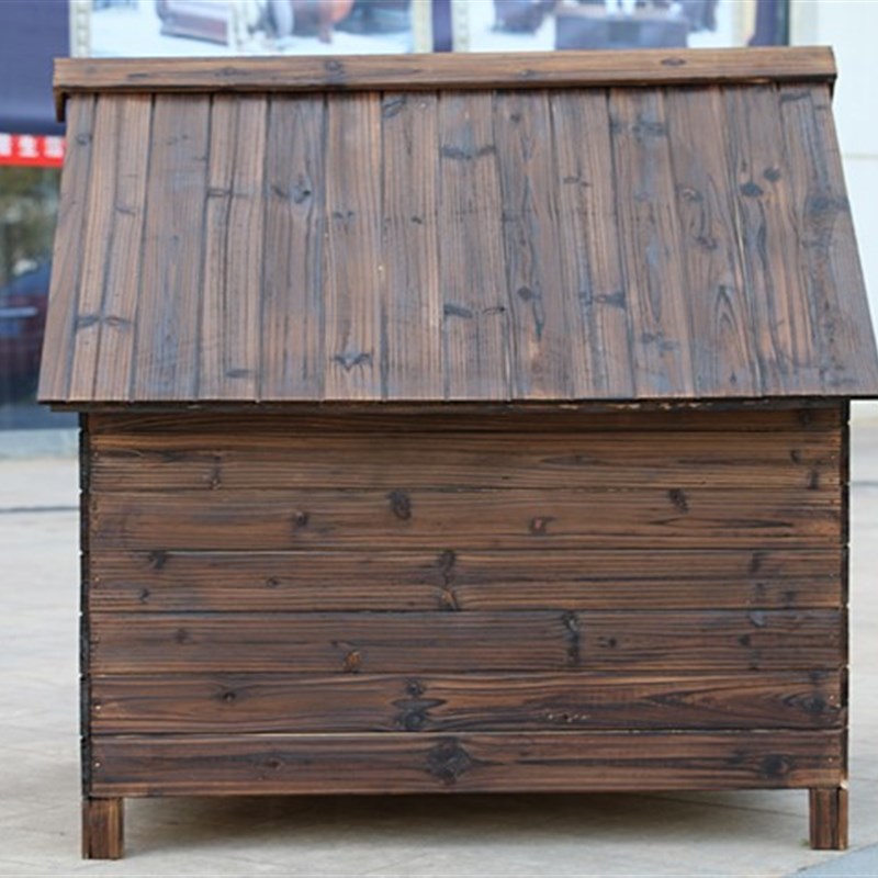 加厚包邮木狗屋杉木炭化狗屋大型犬狗窝实木狗舍狗房阿拉斯加金毛