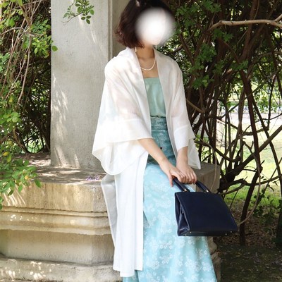裳裳者华 海 春夏秋宋制三裥裙长干寺飞机袖对襟长衫褙子日常汉服