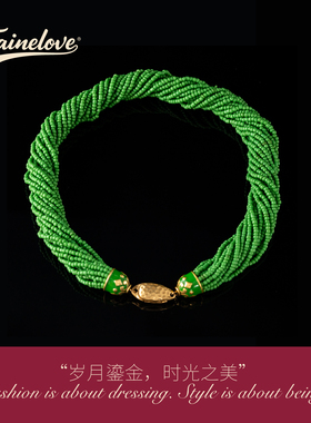 中古风复古宫廷米珠项链