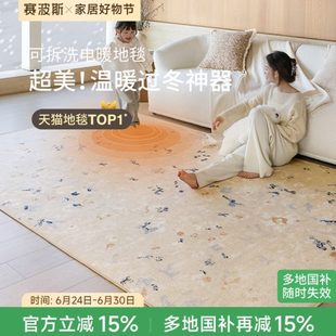 如春 赛波斯四季 可拆洗电暖地毯客厅地暖垫取暖器发热加热地垫