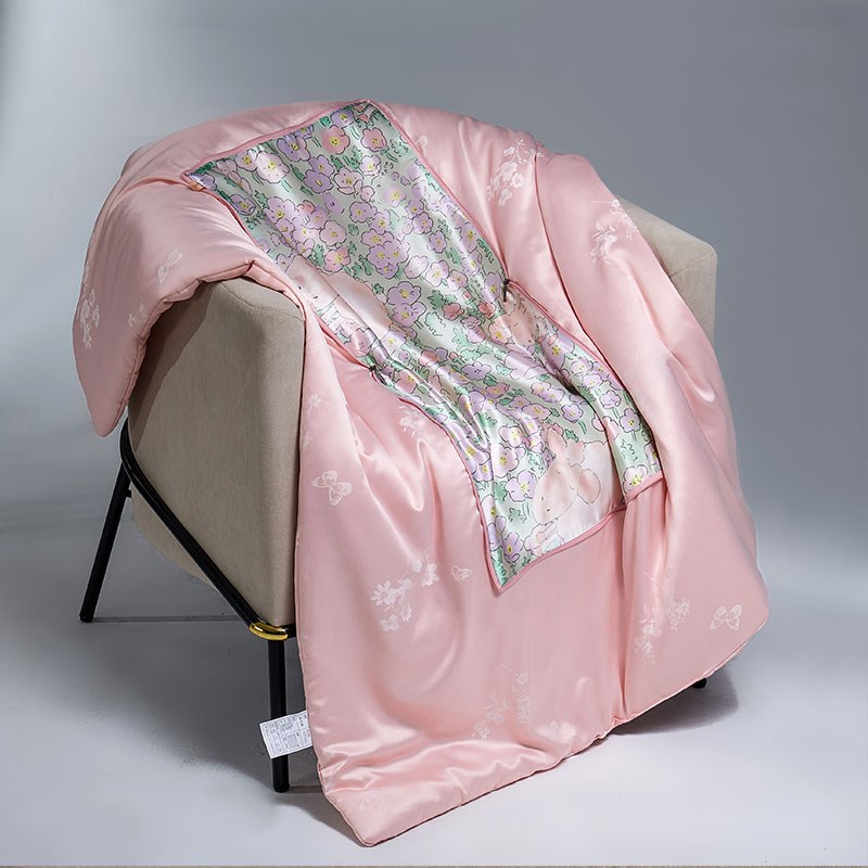 双面真丝抱枕被办公室午睡抱枕被汽车沙发空调多功能两用被子床上