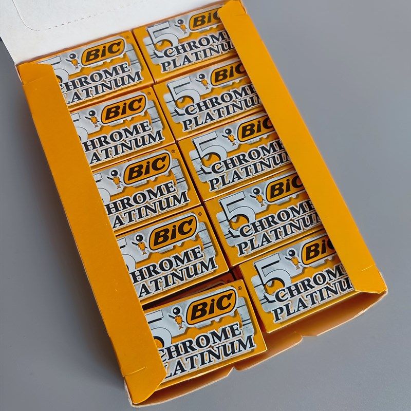 帝诗男士双刃安全剃须刀刀片黄BIC黄比克刮胡刀片整包100片