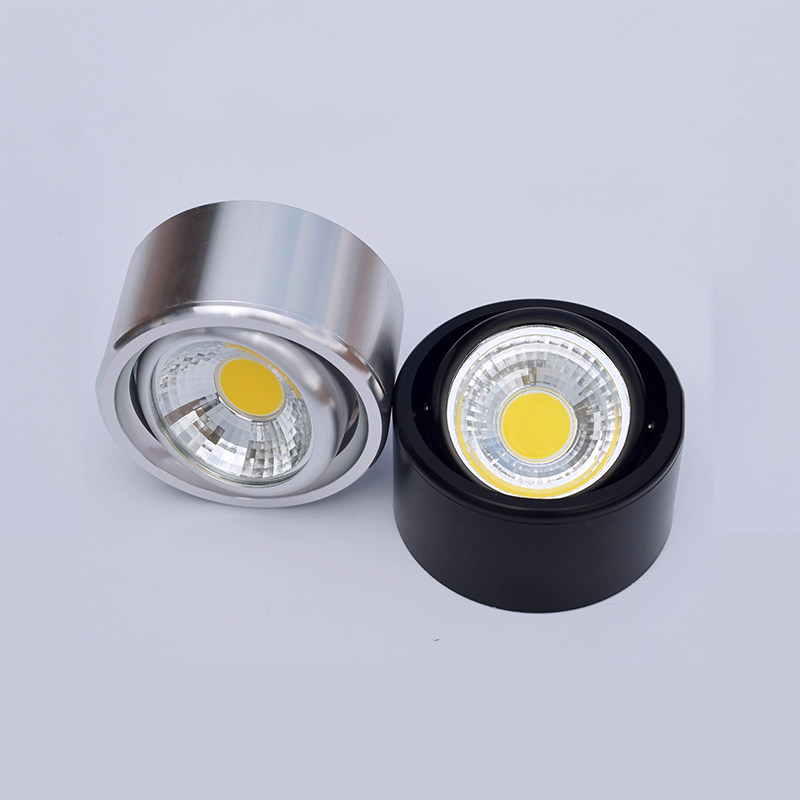 cob明装筒灯超薄可调led免开孔天花灯客厅走廊玄关背景墙三色射灯,家装灯饰光源,明装筒灯,淘宝优惠券,粉丝福利购,淘宝优惠卷