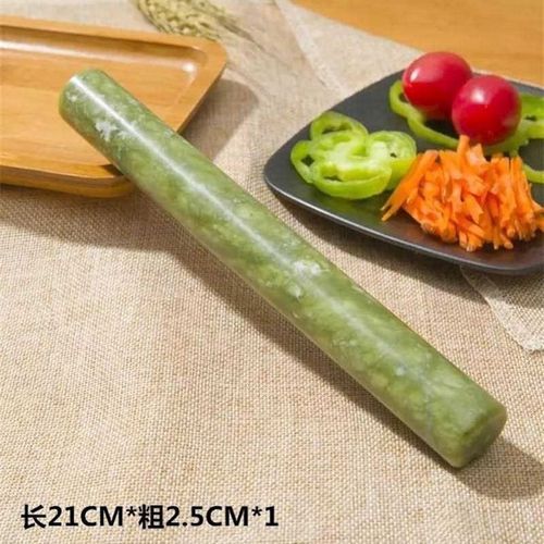 擀面杖石头玉石天然家用不粘面擀面棒饺子皮岫玉擀面杖厨房用具