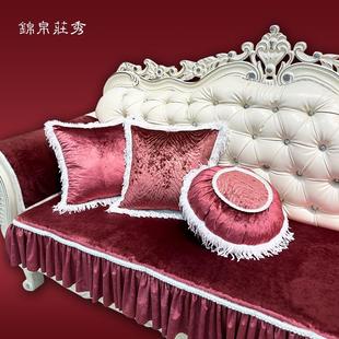 羽毛抱枕轻奢法式 欧式 圆枕卧室客厅通用椅垫坐垫沙发垫防滑放猫抓