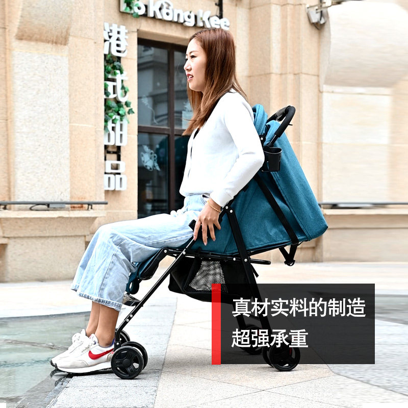 婴儿推车可坐可躺折叠超轻便携简易四轮减震宝宝婴幼儿童手推伞车