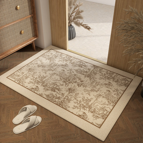 原木风入户门地毯2024新款防滑垫玄关耐脏地垫可裁剪进门门口门垫