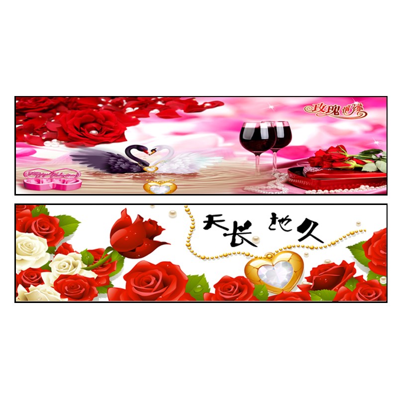 网红现代简约客厅沙发背景墙挂画温馨卧室床头装饰画玫瑰房间单幅