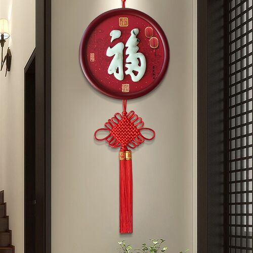 玄关挂饰客厅墙面床头壁饰房间墙饰墙壁格栅挂件新中式墙上装饰品
