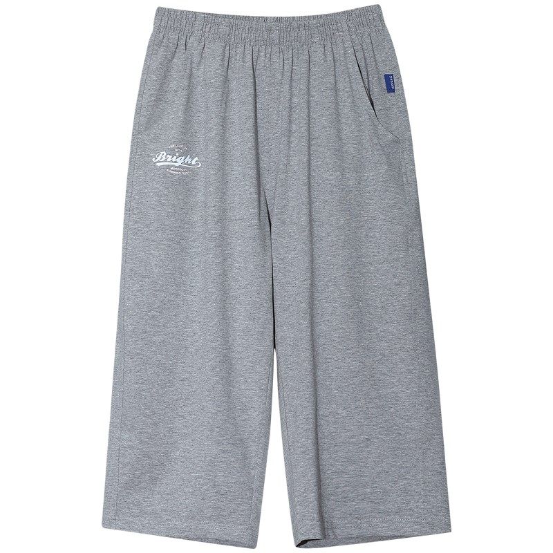 胖男童夏季七分裤夏季薄款2024新款青少年男孩夏天休闲直筒运动裤