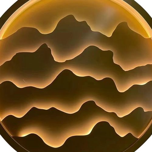 不锈钢金属圆形假山屏风隔断镂空金属影壁墙户外庭院定制背景墙