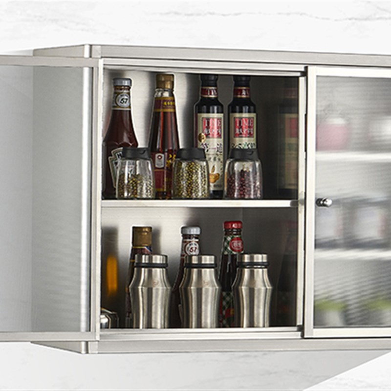 304不锈钢吊柜厨房橱柜置物柜卫生间挂壁式储物柜阳台柜墙上壁柜