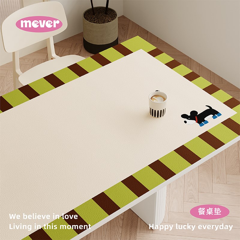 ins中古风餐桌垫防水防油皮革免洗茶几桌布长方形书桌桌面保护垫