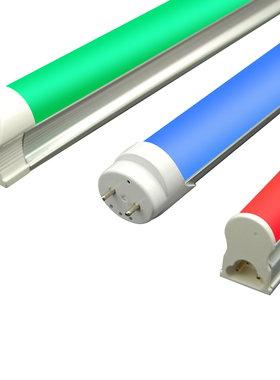 彩色t5t8led灯管 网红拍摄补光红色蓝色绿色紫色一体分体长条灯管